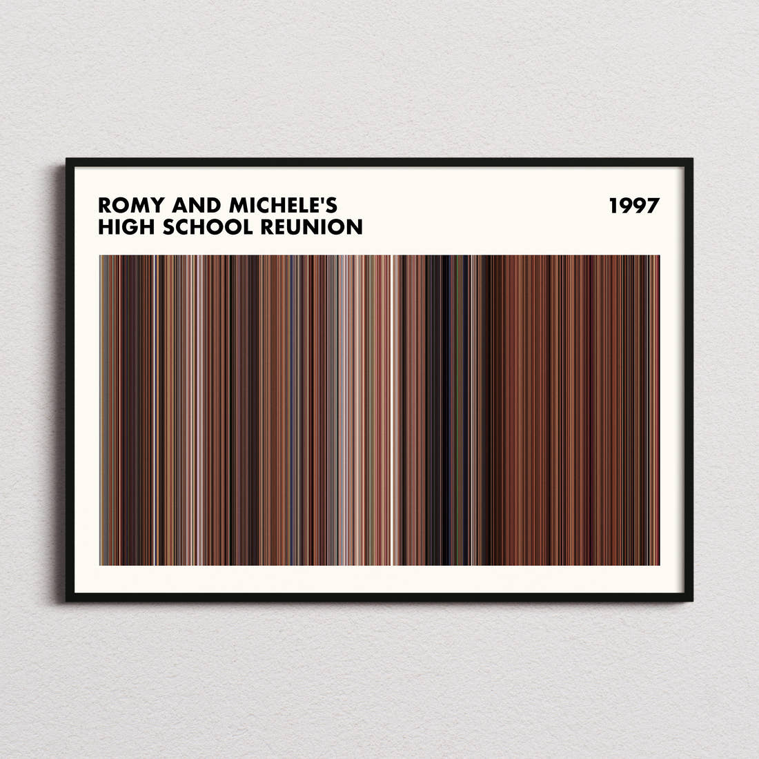 Romy and Michele's High School Reunion Movie Barcode Poster - Simplified