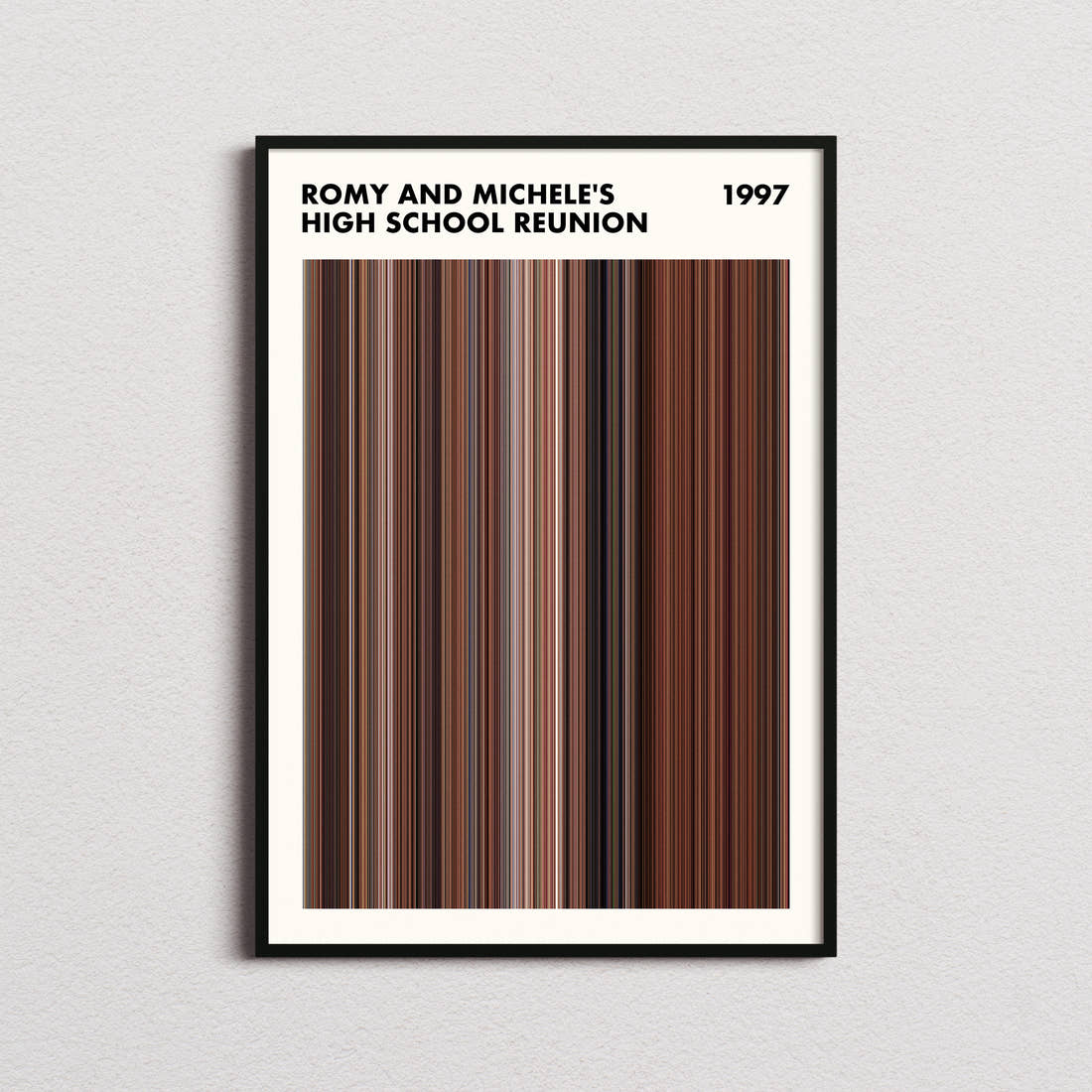 Romy and Michele's High School Reunion Movie Barcode Poster - Simplified