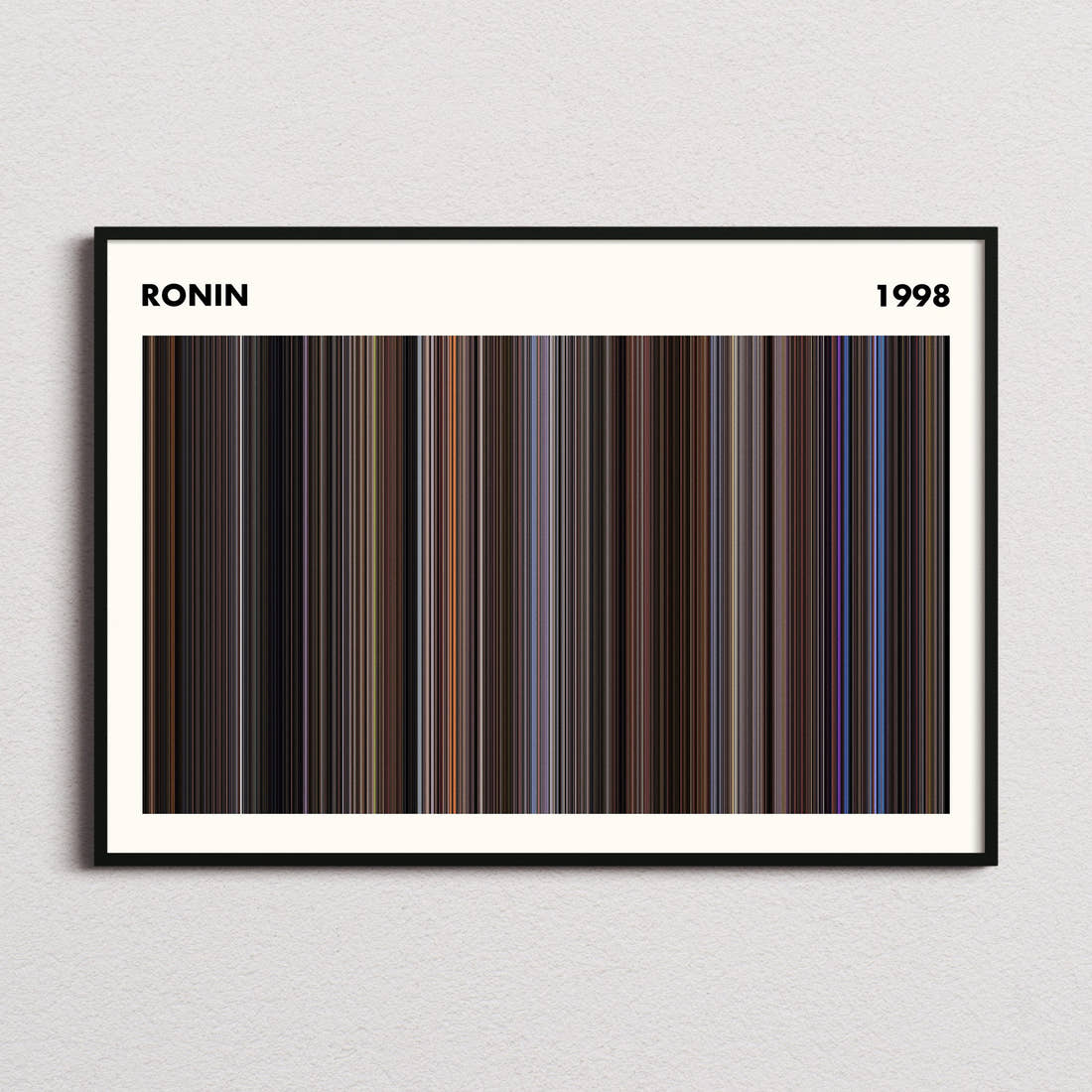 Ronin Movie Barcode Poster - Simplified