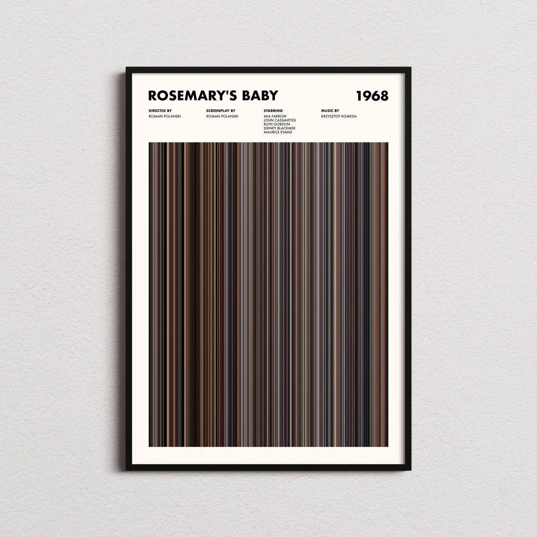 Rosemary's Baby Movie Barcode Poster