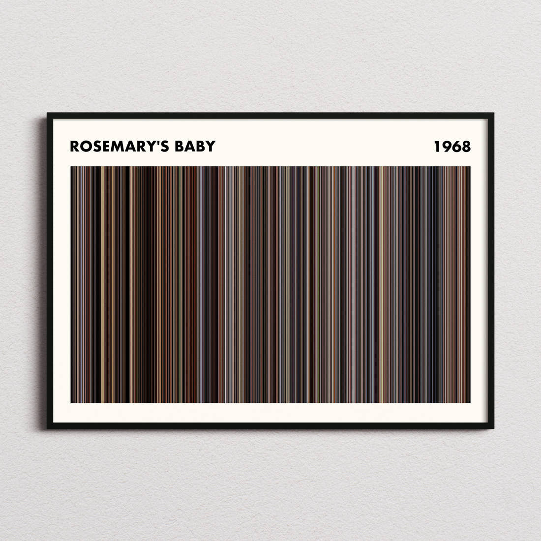 Rosemary's Baby Movie Barcode Poster - Simplified