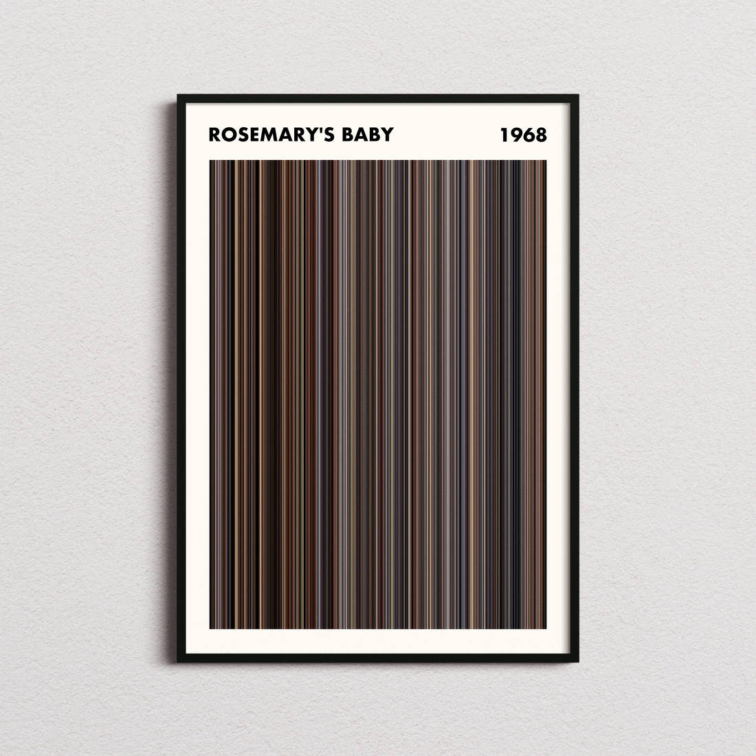 Rosemary's Baby Movie Barcode Poster - Simplified