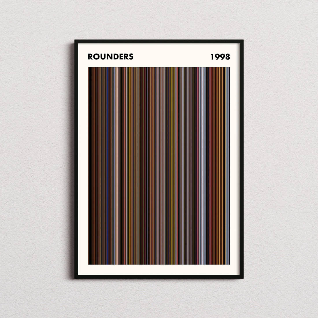 Rounders Movie Barcode Poster - Simplified