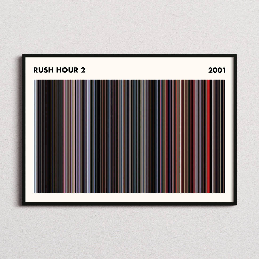 Rush Hour 2 Movie Barcode Poster - Simplified