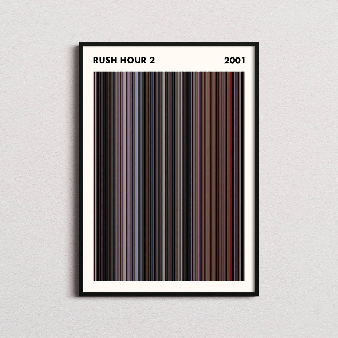 Rush Hour 2 Movie Barcode Poster - Simplified
