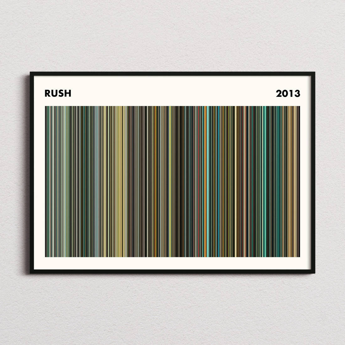 Rush Movie Barcode Poster - Simplified