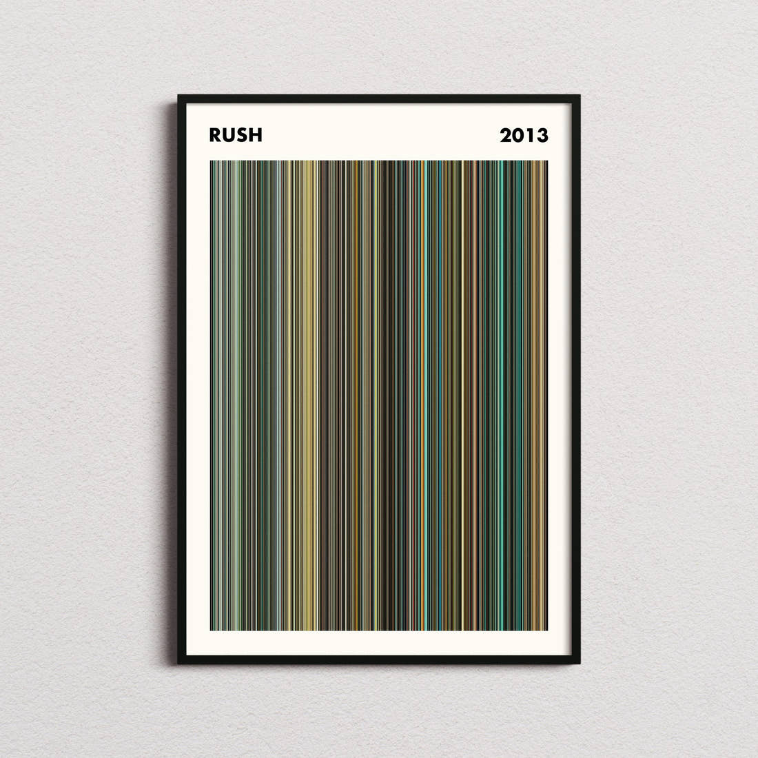 Rush Movie Barcode Poster - Simplified