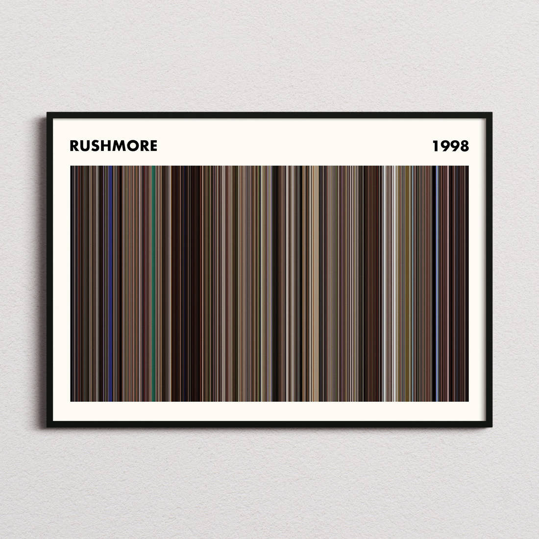 Rushmore Movie Barcode Poster - Simplified