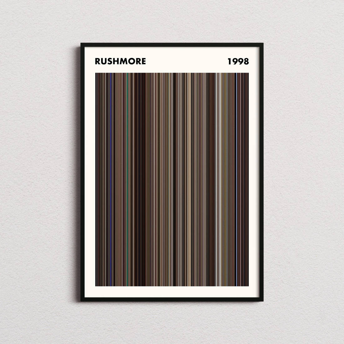 Rushmore Movie Barcode Poster - Simplified