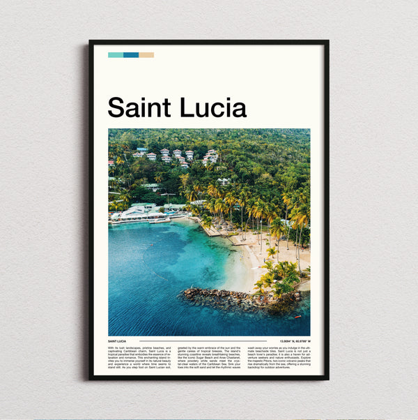 Saint Lucia - Tropical Bay - Travel Print