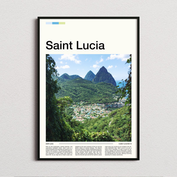 Saint Lucia - The Pitons - Travel Print