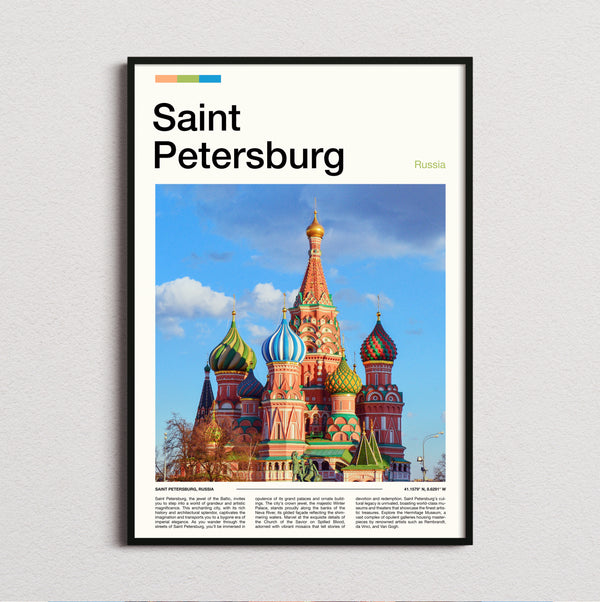 Saint Petersburg - St Basil's Cathedral - Travel Print