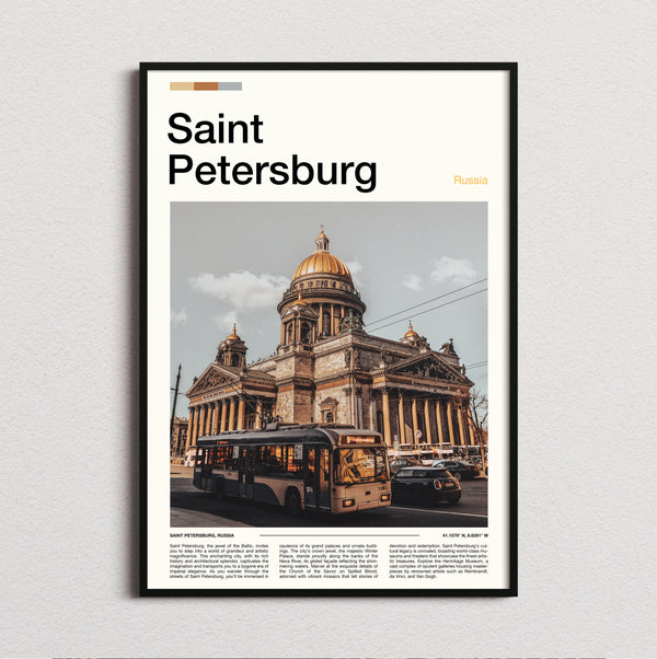 Saint Petersburg - Saint Isaac's Cathedral From The Street - Travel Print