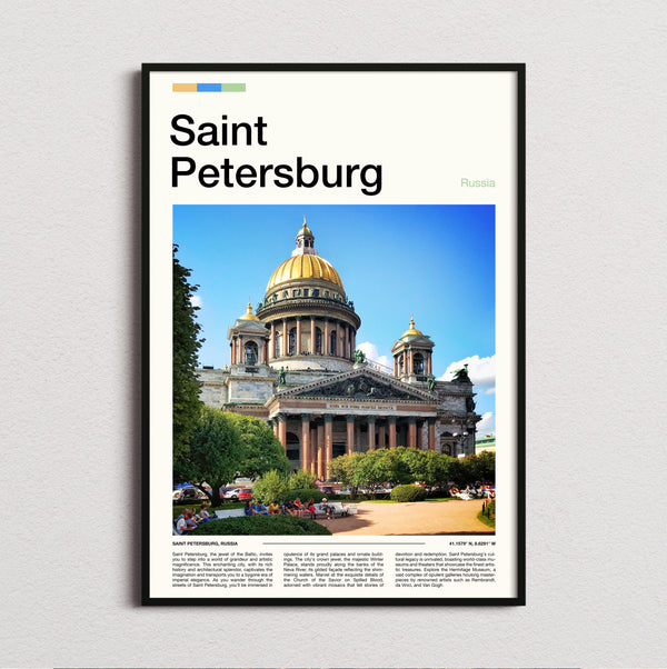 Saint Petersburg - Saint Isaac's Cathedral In Summer - Travel Print