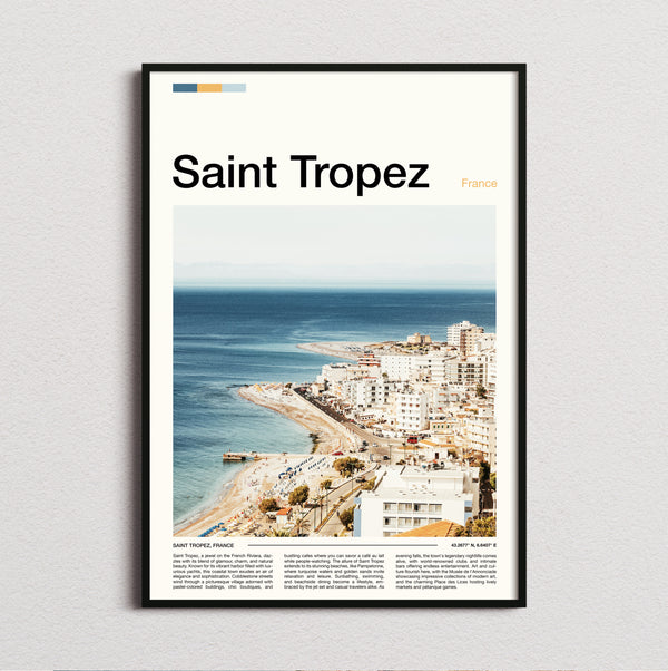 Saint Tropez - Aerial Coastal View - Travel Print