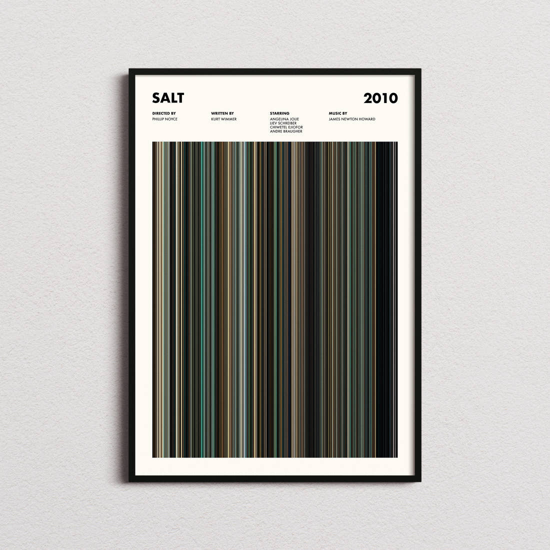 Salt Movie Barcode Poster