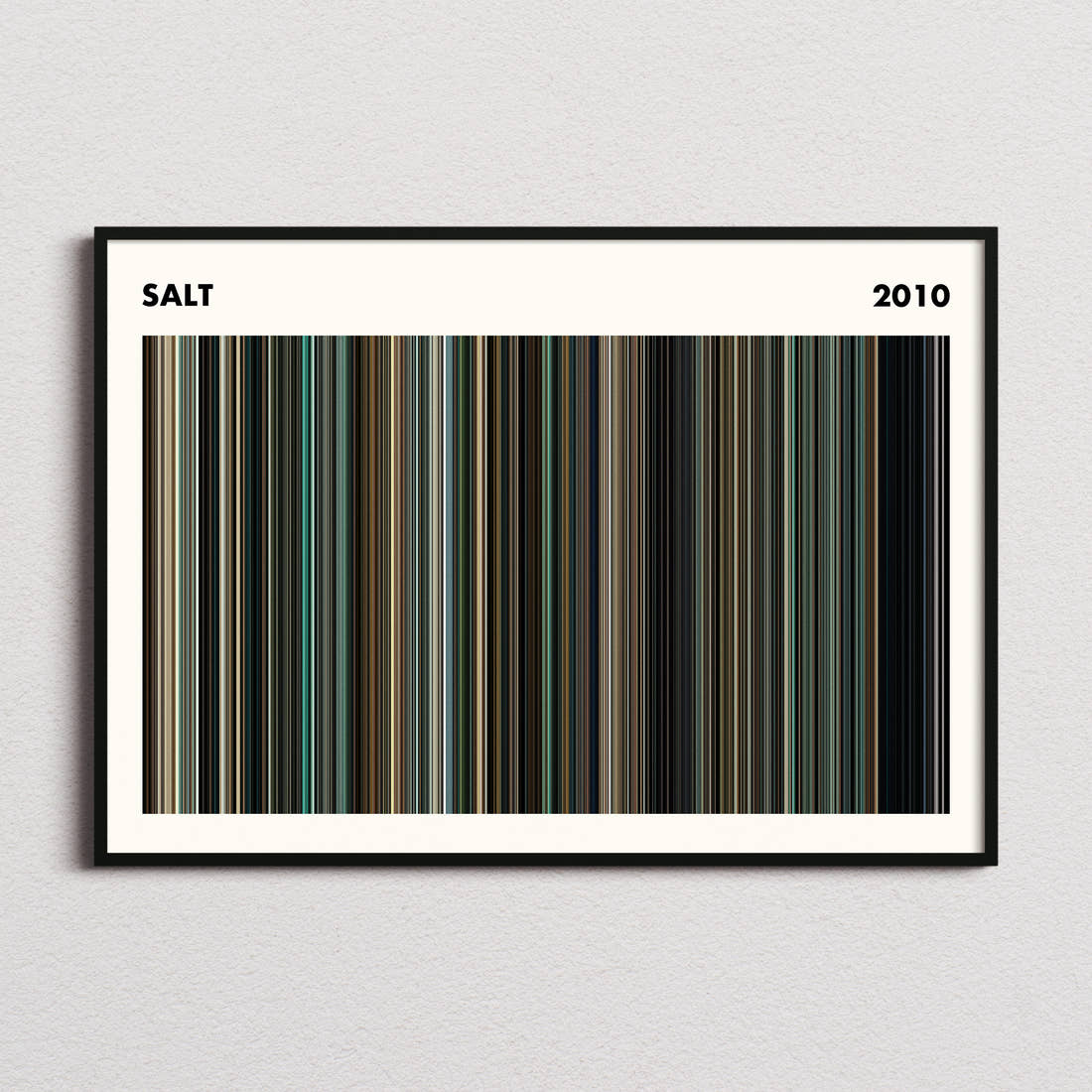 Salt Movie Barcode Poster - Simplified
