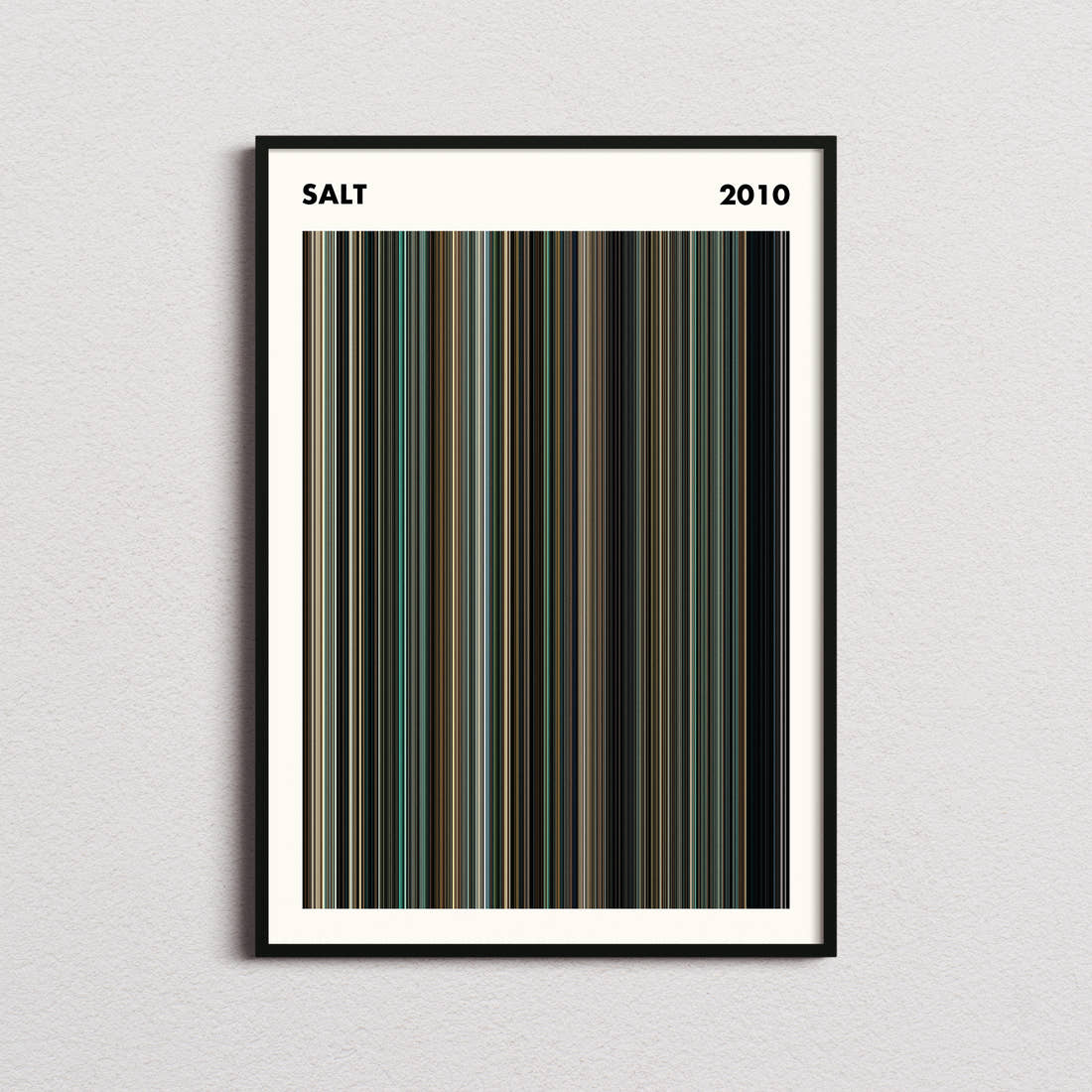 Salt Movie Barcode Poster - Simplified