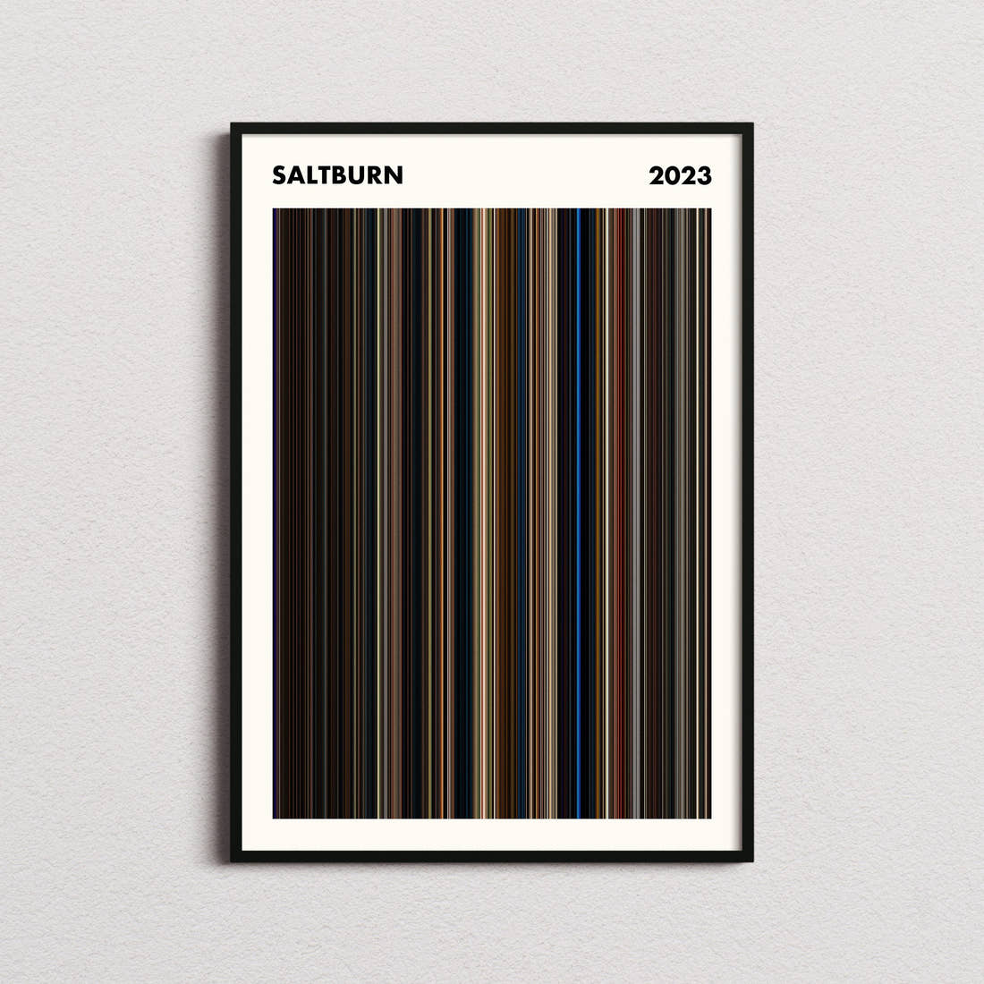 Saltburn Movie Barcode Poster - Simplified