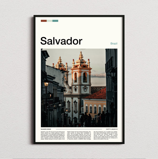 Salvador - Colonial Church Towers - Travel Print