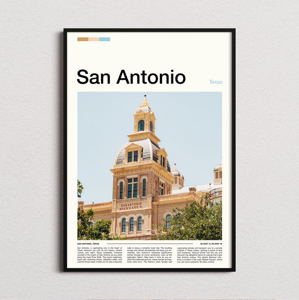 San Antonio - Historic Clock Tower - Travel Print