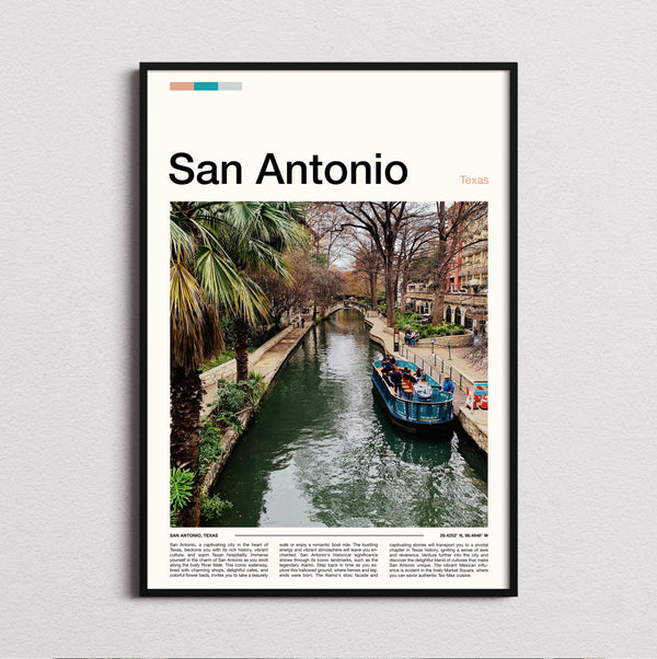 San Antonio - River Walk - Travel Print