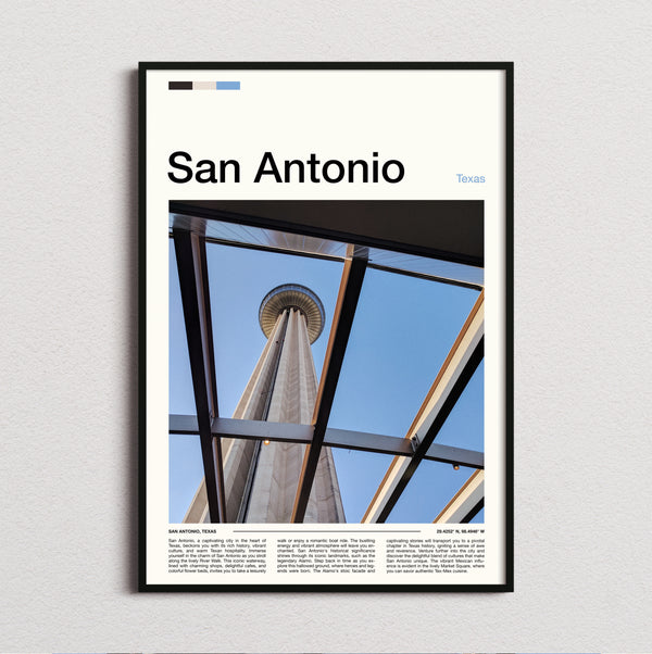 San Antonio - Tower Of The Americas Through Glass - Travel Print