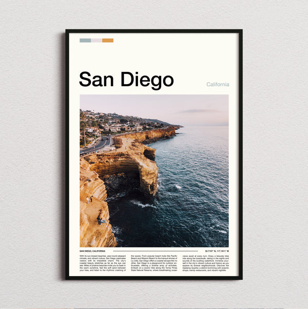 San Diego - Coastal Cliffs - Travel Print