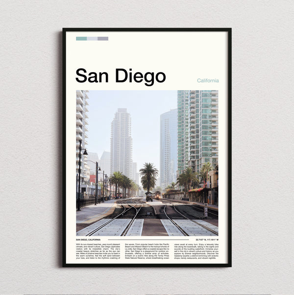 San Diego - Tram Tracks - Travel Print