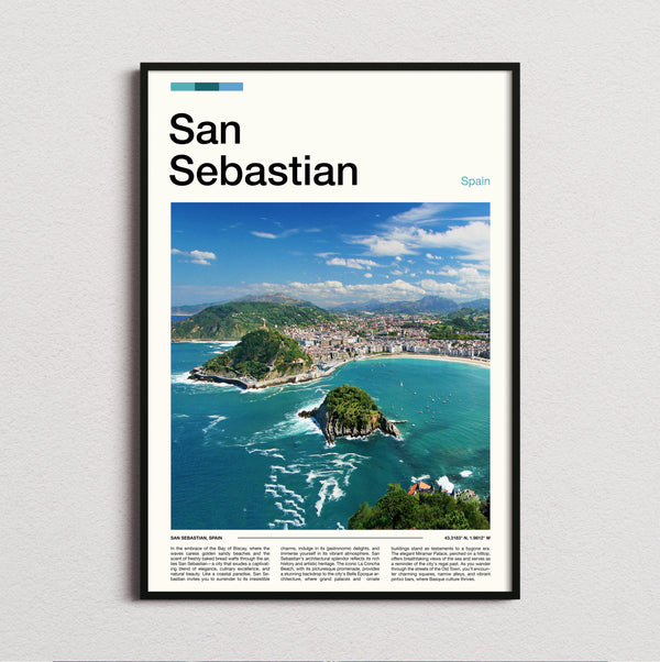 San Sebastian - La Concha Bay - Travel Print