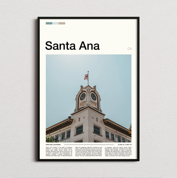 Santa Ana - Clock Tower - Travel Print