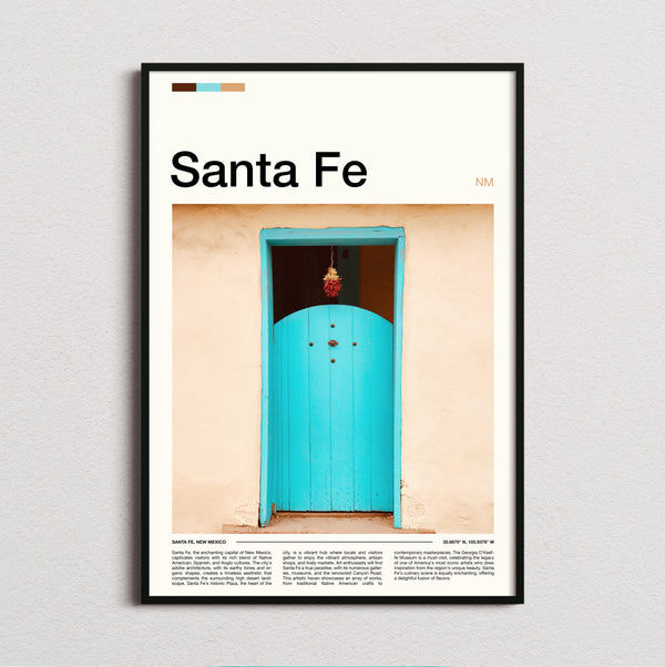 Santa Fe - Turquoise Door - Travel Print