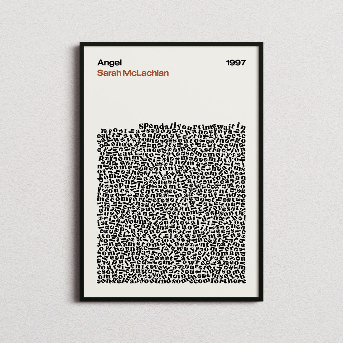 Sarah Mclachlan Angel Lyric Print