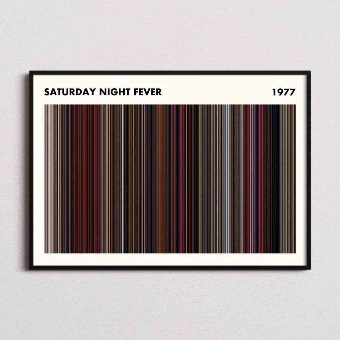 Saturday Night Fever Movie Barcode Poster - Simplified