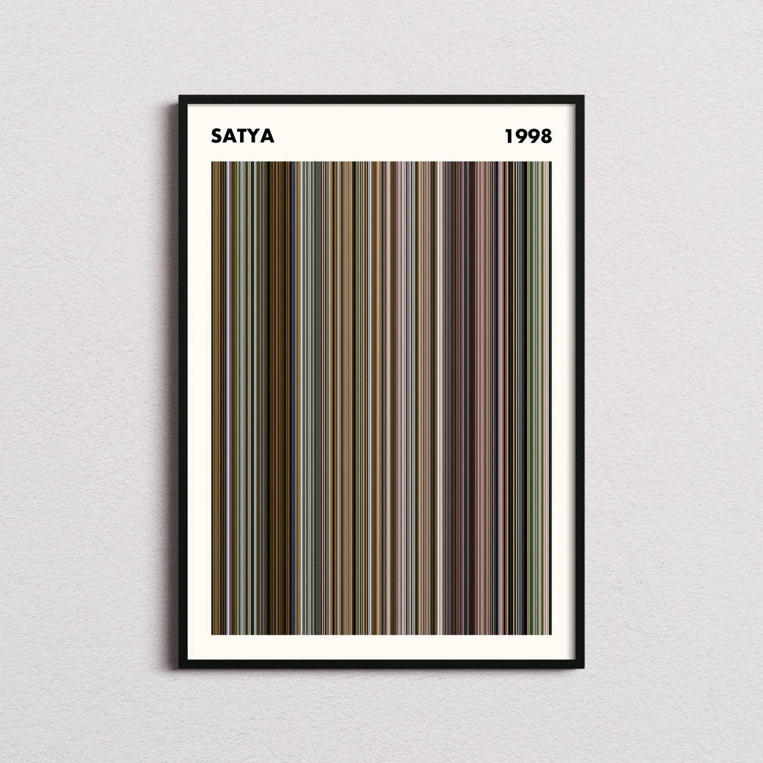 Satya Movie Barcode Poster - Simplified
