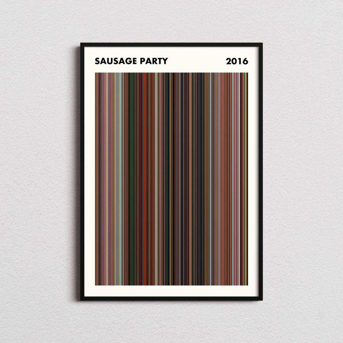 Sausage Party Movie Barcode Poster - Simplified