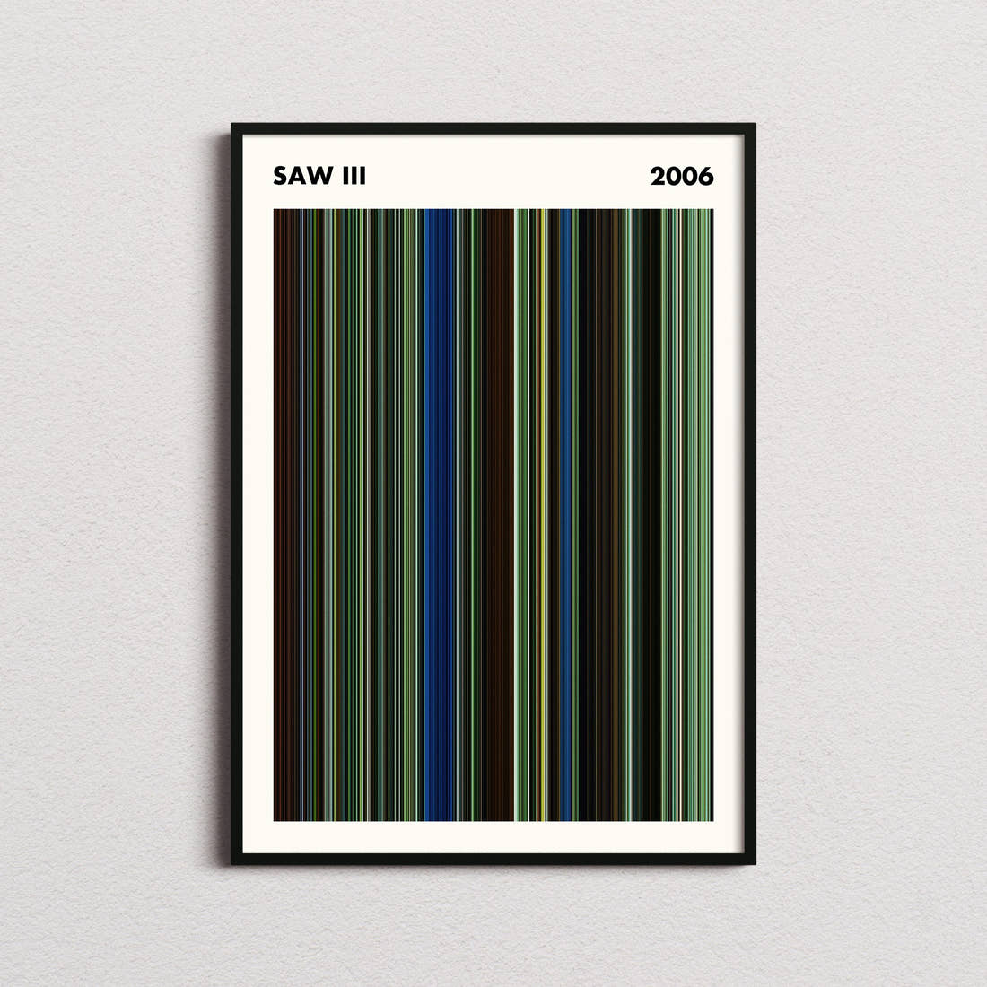Saw 3 Movie Barcode Poster - Simplified