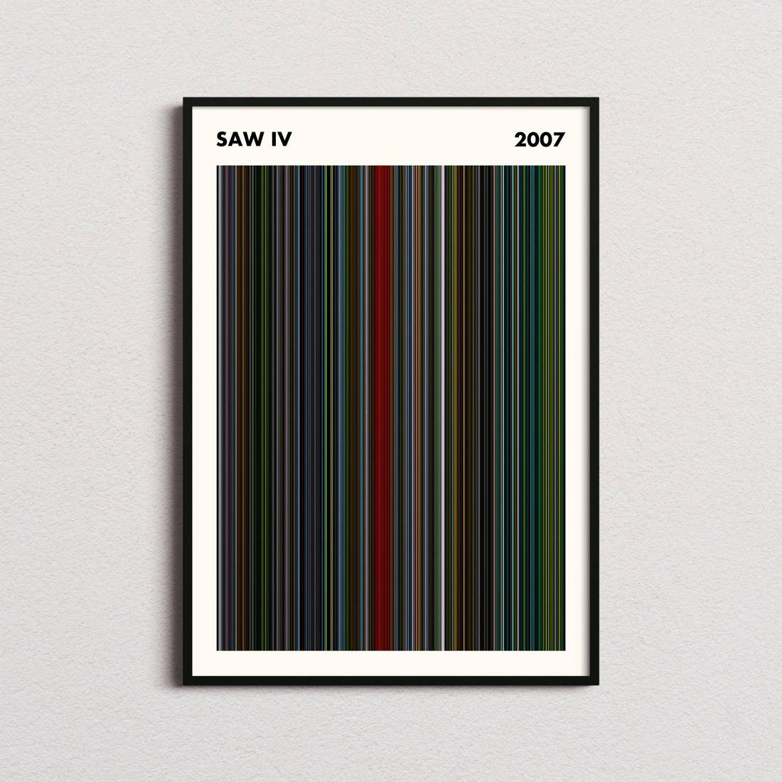 Saw 4 Movie Barcode Poster - Simplified
