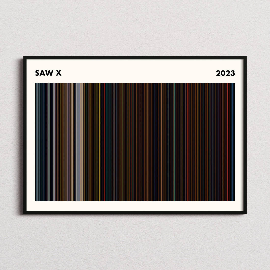 Saw X Movie Barcode Poster - Simplified