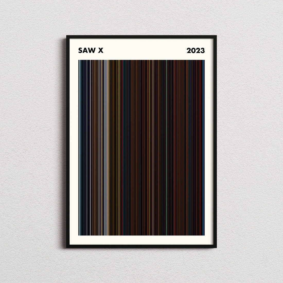 Saw X Movie Barcode Poster - Simplified