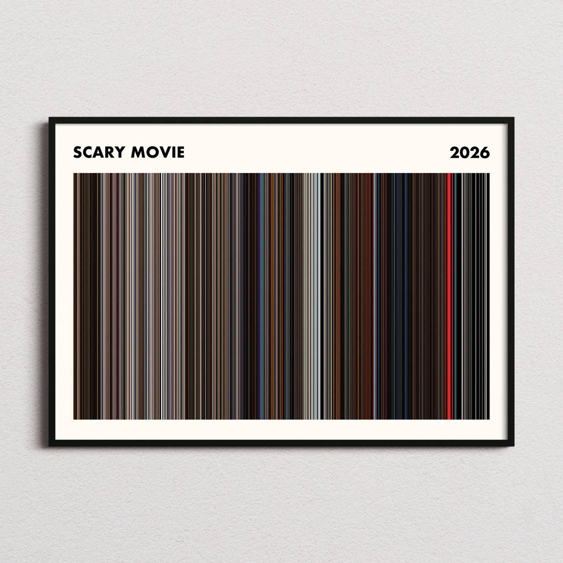 Scary Movie 2026 Movie Barcode Poster - Simplified