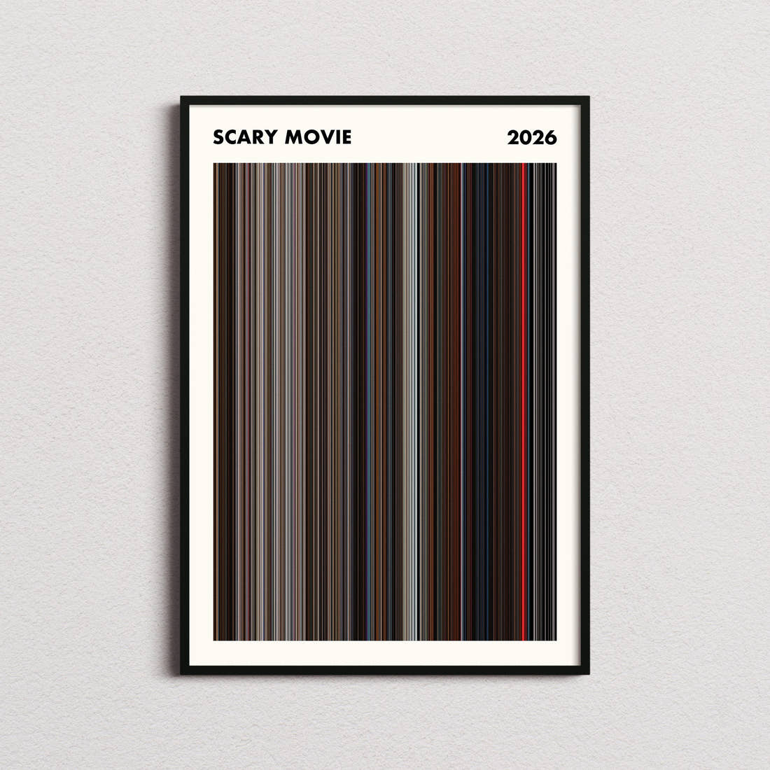 Scary Movie 2026 Movie Barcode Poster - Simplified