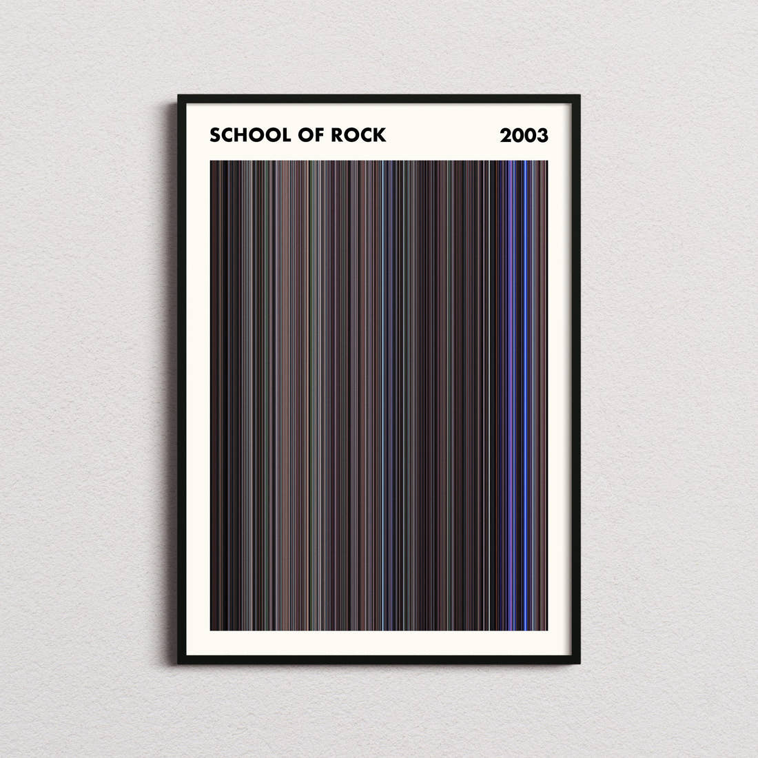 School of Rock Movie Barcode Poster - Simplified
