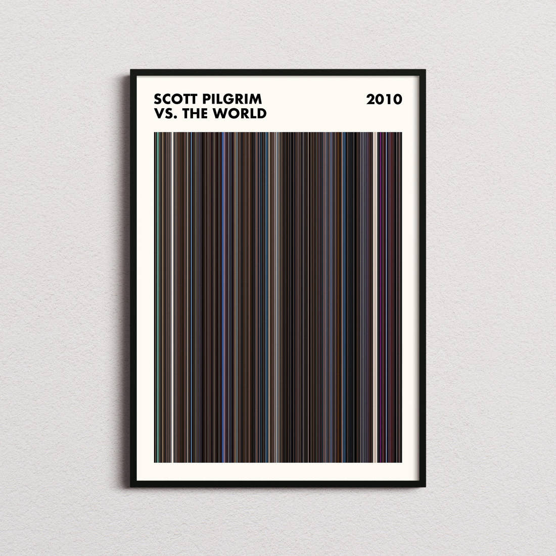 Scott Pilgrim vs. the World Movie Barcode Poster - Simplified