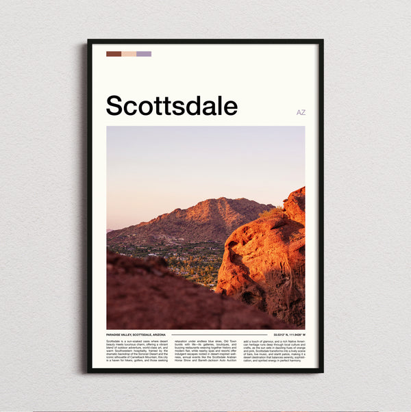 Scottsdale - Red Rock Mountain - Travel Print