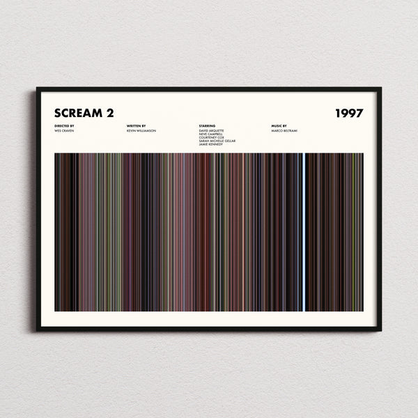 Scream 2 Movie Barcode Poster