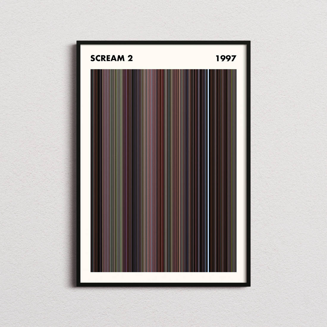 Scream 2 Movie Barcode Poster - Simplified