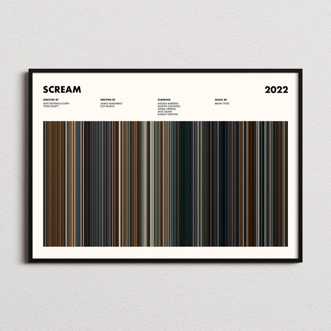 Scream Movie Barcode Poster