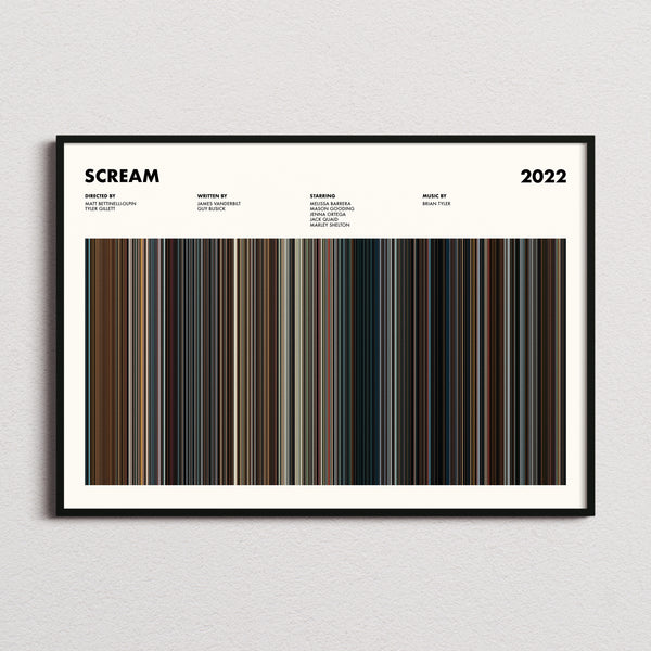 Scream Movie Barcode Poster