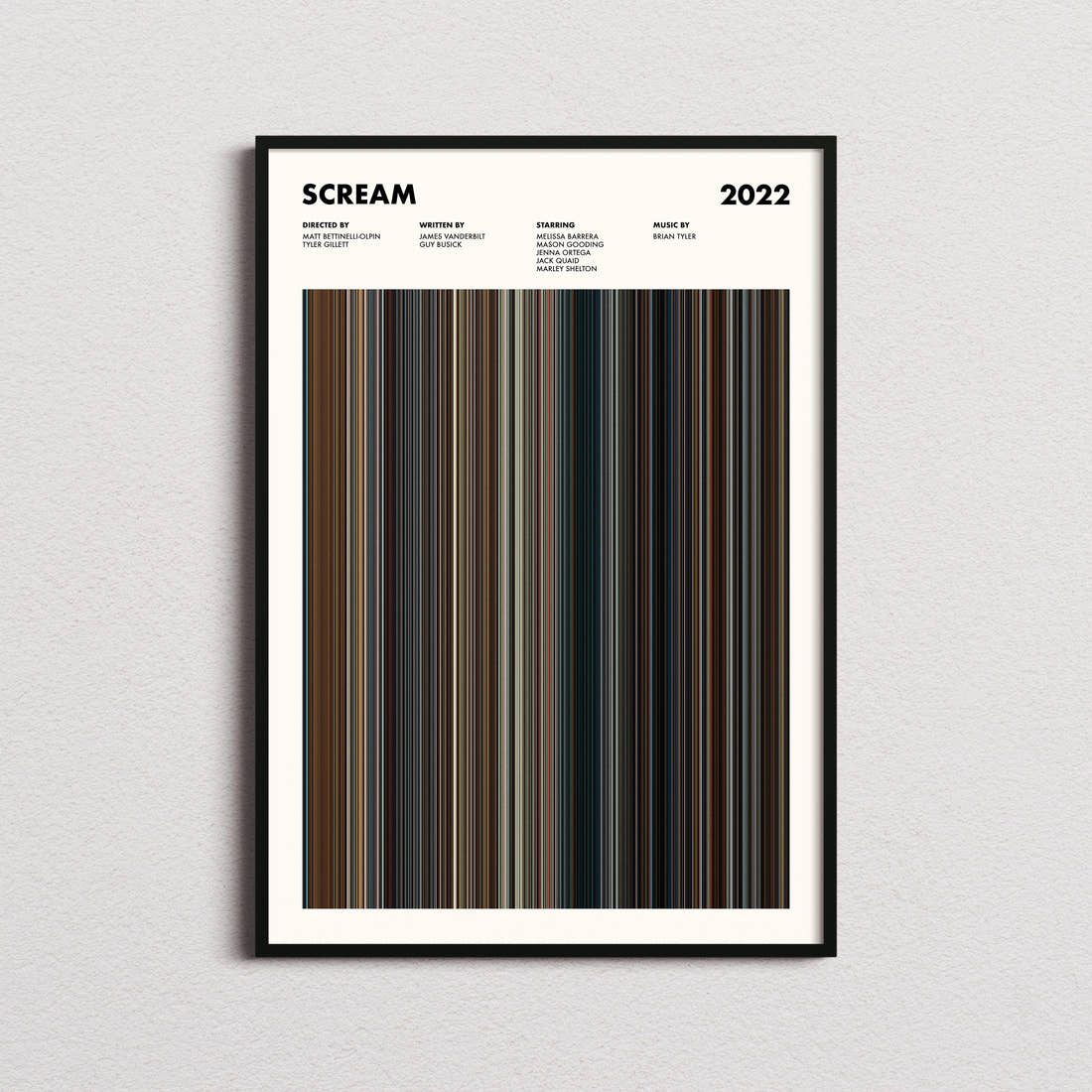 Scream Movie Barcode Poster